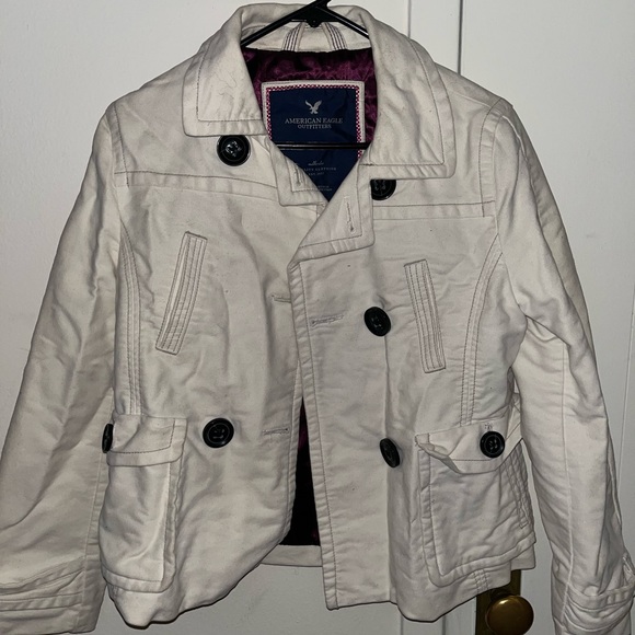 Off white jacket with multiple pockets suede like material machine washable - Picture 1 of 1